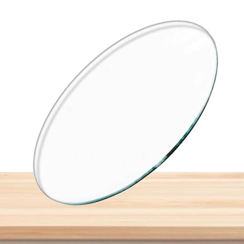 gehärtetes Glas Tischplatte.Couchtisch Glas Runde Glastischplatte, Hartglasplatte, Starke Härte, Hohe Temperaturbeständigkeit, Hartglastischplatte, Gute Stabilität, Esstisch, Möbelersatzteile(98CM(39I von YUEKOPOU