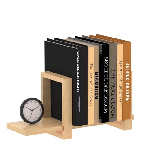 YUELGUANG Verstellbares Desktop-Bücherregal Tischregale, Holz Regal ständer Aufbewahrungsorganisator, Erweiterbar Display Regal Rack,Schreibtischregal für Home Office Schule (Gelb) von YUELGUANG