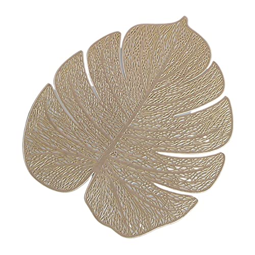 YUEMOL tischset Blatt-Tischsets hohl PVC Dekoration Mahlzeitmatte Anti-Heiß-Esstisch Linie Matte Restaurant Steak-Platten-Pad for Esstisch-Untersetzer (Color : B, Shape Style : 38x31cm) von YUEMOL