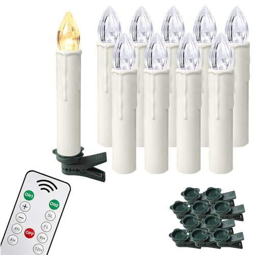 YUENFONG 10x LED Kerzen mit Timerfunktion Fernbedienung, Flammenlose Weihnachtskerzen Kerze, für Weihnachten, Weihnachtsdeko, Hochzeitsdeko, Warmweiß YUENFONG 10x LED Kerzen mit Timerfunktion Fernbedienung, Flammenlose Weihnachtskerzen Kerze, für Weihnachten, Weihnachtsdeko, Hochzeitsdeko, Warmweiß von YUENFONG