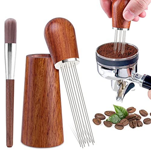 YUEONEWIN Wdt Tool Espresso zubehör,Wdt Tool Kaffee Siebträger Zubehör,mit 8 * 0.4mm Nadel & Barista Reinigungspinsel,Kaffee Distributor Tamperstation(Inklusive Barista Reinigungspinsel YUEONEWIN Wdt Tool Espresso zubehör,Wdt Tool Kaffee Siebträger Zubehör,mit 8 * 0.4mm Nadel & Barista Reinigungspinsel,Kaffee Distributor Tamperstation(Inklusive Barista Reinigungspinsel von YUEONEWIN