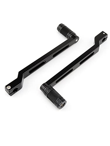 YUERBNC Schalthebel Ferse Spitze verlängerte Schalthebel Fußstütze für Touring Road King Road Street Tri Glide Softail Fat Boy (Black C) von YUERBNC