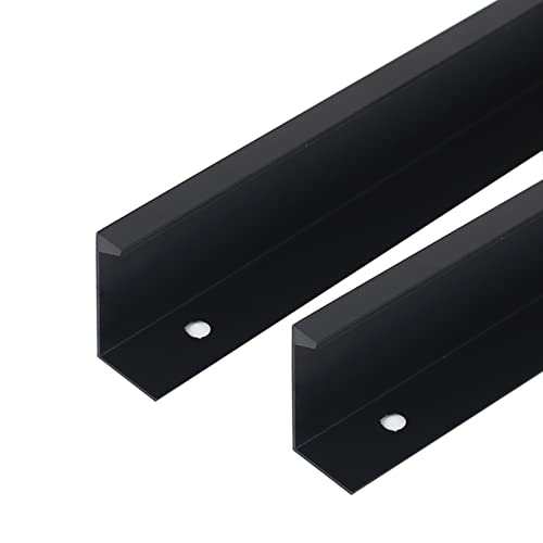 2 Stück Möbelgriff schwarz unsichtbar Schrankgriffe Versteckt SchubladenKnöpfe Modernes Türgriff Hinterschraubgriff für Schlafzimmer Küche Kleiderschrank Profilgriff (Länge 1200mm) von YUESHEN888