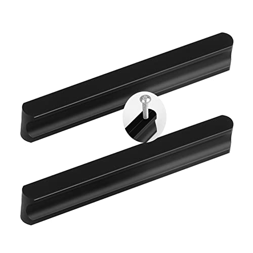2 Stück Möbelgriffe Aluminiumlegierung SchubladenKnöpfe Schrankgriffe Schwarz Profilgriff Stangengriff für Schlafzimmer Kleiderschrank möbelgriffleiste,Schrankbeschläge (Hole distance 96mm) von YUESHEN888