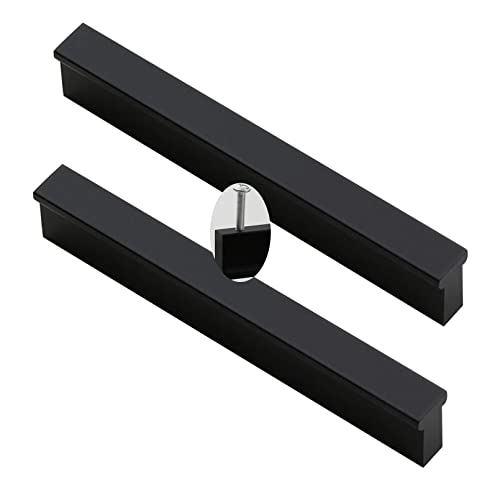 2 Stück Schrankgriffe Schwarz Möbelgriff T Form Profilgriff Aluminiumlegierung SchubladenKnöpfe Türgriff Zugknöpfe für Schlafzimmer Küche Kleiderschrank,Mit Schrauben (Hole distance 128mm) von YUESHEN888