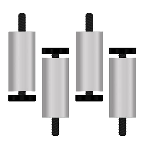 4 Stück Kühlschrankfüsse Silber Waschmaschinebeine einstellbar Möbelfüße Aluminiumlegierung möbelfuss Schrankfüße Metal Verstellbare Möbelbeine runde Sofa Füße Bettbeine Tisch beine,M8 (12cm) von YUESHEN888