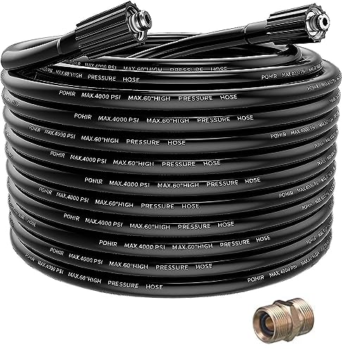 YUET 10M Hochdruckreiniger Schlauch, M22 x 14mm Verlängerungsschlauch, 240Bar Hochdruck-Ersatzschlauch Kompatibel mit Kärcher HD HDS Kranzle Gewinde Verlängerungsstecker von YUET