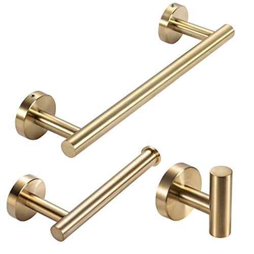 YUET Toilettenpapierhalter Handtuchhaken Gold Unterputz 3-teilig Set SUS 304 Edelstahl Handtuchhalter Stangen Wand Wandmontage Badezimmer Handtuchstange Badetuchhalter Badezimmerzubehör Bad WC Küche YUET Toilettenpapierhalter Handtuchhaken Gold Unterputz 3-teilig Set SUS 304 Edelstahl Handtuchhalter Stangen Wand Wandmontage Badezimmer Handtuchstange Badetuchhalter Badezimmerzubehör Bad WC Küche von YUET