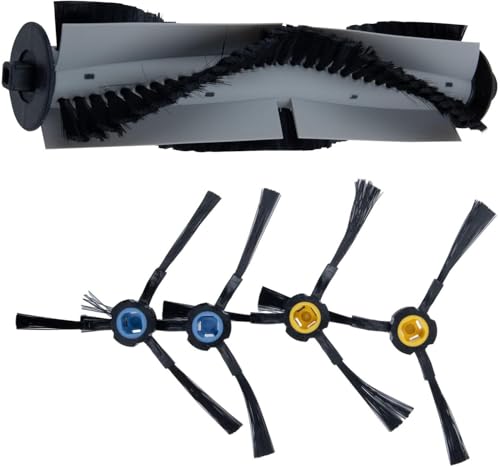 YUETTYY 5-teiliges Ersatz-Hauptrollenbürsten-Set für Silvercrest SSR1 SSRA1, für A9S A9 A7 L100 Hybrid + Zubehör – 1 Hauptrollbürste, 4 Seitenbürsten von YUETTYY