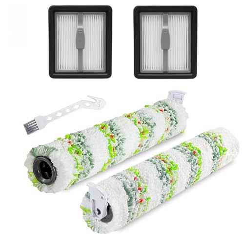 YUETTYY 5-teiliges Ersatz-Rollenbürsten HEPA-Filter-Set für Bissell Crosswave HydroSteam Pro 35151 3513 Staubsaugerzubehör – 2 Rollenbürsten, 2 HEPA-Filter, 1 Reinigungsbürste von YUETTYY