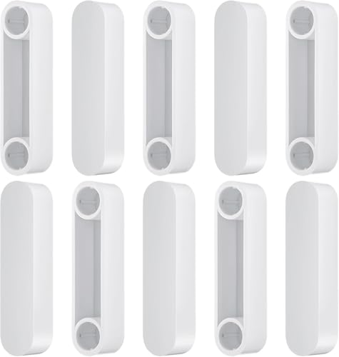 10 Stück Kunststoff-Endkappen für Schrankstangen, Abstandshalter, Schrankstangenabdeckungen, Drahtregalendkappen, Schranksystem, Endkappen, Zubehör für Zuhause, Schlafzimmer, Wohnzimmer (weiß) von YUEWEESER
