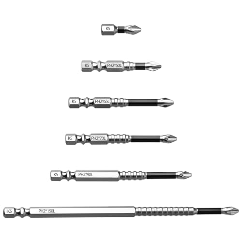 K5 Schraubendreher-Bit-Set, hohe magnetische Schraubendreher-Bits, schlagfest, rutschfest, für trockene Wände, rutschfeste Schraubendreher-Bits mit starken rutschfesten Schrauben-Bits – 25, 50, 65, 70 K5 Schraubendreher-Bit-Set, hohe magnetische Schraubendreher-Bits, schlagfest, rutschfest, für trockene Wände, rutschfeste Schraubendreher-Bits mit starken rutschfesten Schrauben-Bits – 25, 50, 65, 70 von YUEWEESER