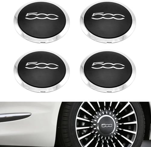 YUEXIANGJING 4 Stück Car Radnabenkappen für FIAT 500, 133mm, Abdeckung Nabenmitte Felgendeckel Dekorative Kappe für die Radnabe des Autos Zubehör von YUEXIANGJING