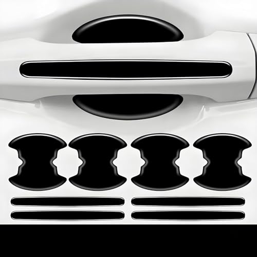 YUEXIANGJING 8 Stück Auto Türgriff Schutzfolie für Citroen Spacetourer - (2016-2025), Türgriff Lackschutzfolie Auto Tür Cup Protector Schützt, black von YUEXIANGJING