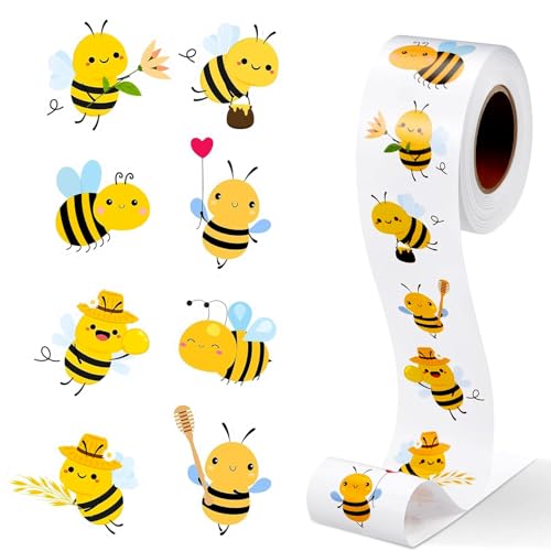 Biene Aufkleber, 500pcs Sticker Biene, Biene Belohnungsaufkleber, Kleine Bienen Aufkleber, Biene Aufkleber Rolle, Wasserfest Aufkleber Biene, Bee Sticker, Niedlich Biene Aufkleber Biene Aufkleber, 500pcs Sticker Biene, Biene Belohnungsaufkleber, Kleine Bienen Aufkleber, Biene Aufkleber Rolle, Wasserfest Aufkleber Biene, Bee Sticker, Niedlich Biene Aufkleber von YUEXNKO