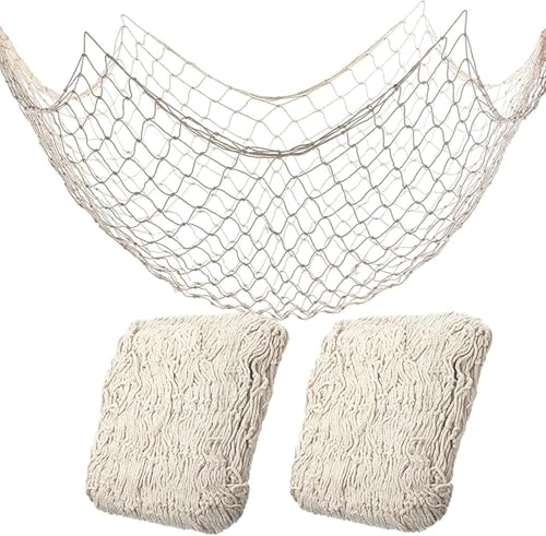 YUEXNKO Muscheln Deko Netz, 2pcs Fischernetz Wand Dekoration, 100X150cm Fischernetz für Aufhängen Hintergrund, Fischernetz Wandbehang, Strand Themen Fischernetz, Dekoratives Fischernetz YUEXNKO Muscheln Deko Netz, 2pcs Fischernetz Wand Dekoration, 100X150cm Fischernetz für Aufhängen Hintergrund, Fischernetz Wandbehang, Strand Themen Fischernetz, Dekoratives Fischernetz von YUEXNKO