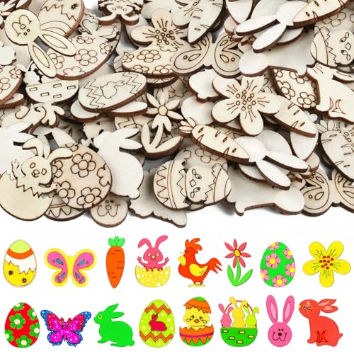 YUEXNKO Streudeko Ostern Holz,100 Stück Ostern Deko Streudeko Holz,Ostern Dekoration Confetti,Holz Konfetti Ostern Deko,Häschen Easter Tischdeko,Ostern Geschenke Basteln,Osterdeko für Draußen YUEXNKO Streudeko Ostern Holz,100 Stück Ostern Deko Streudeko Holz,Ostern Dekoration Confetti,Holz Konfetti Ostern Deko,Häschen Easter Tischdeko,Ostern Geschenke Basteln,Osterdeko für Draußen von YUEXNKO
