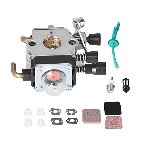 YUEYASHUX Carburetor Air Filter Zündkerze Rohrbaugruppe Set C1QS97 Brand X FS38 FS45 FS46 FS55 KM55 HL45 FS45L Garten Tool Rasenmesser Ersatzzubehör Zubehör von YUEYASHUX
