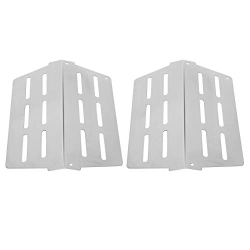 YUEYASHUX Edelstahl-Heizplattenschutz für BBQ-Gasgrill, Ersatz für Weber Origin 300-Serie, langlebig, verschleißfest, Silber, 2er-Pack von YUEYASHUX