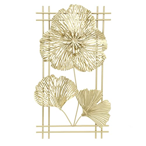 YUEYASHUX Moderne elegante goldene Ginkgo Blatt Wandhängeation Eisen 3d Skulptur Wohnzimmer Büro Wandkunst YUEYASHUX Moderne elegante goldene Ginkgo Blatt Wandhängeation Eisen 3d Skulptur Wohnzimmer Büro Wandkunst von YUEYASHUX