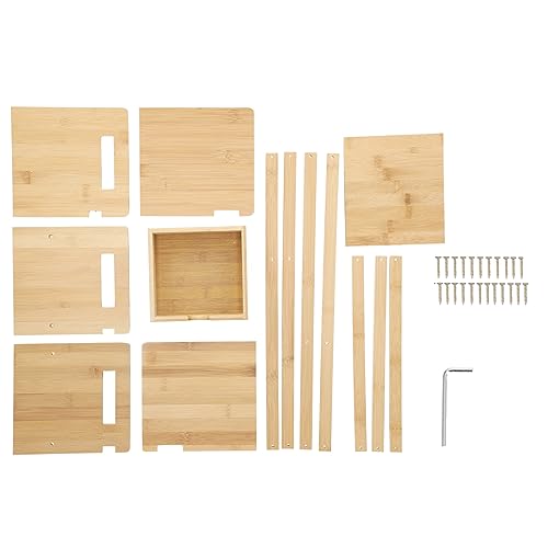 YUEYASHUX Wooden Desktop Bücherregal Verstellbarer Organizer Regal Speicher mit Schubladen für Home Office von YUEYASHUX