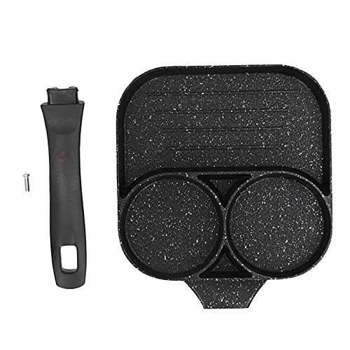 Yueyashux 3 in 1 Eier Frittingpfanne Nicht -Stab gebratener Eierkocher Aluminiumpfanne mit Anti -Verbrennungsgriff für den Gebrauch von Küchen von YUEYASHUX