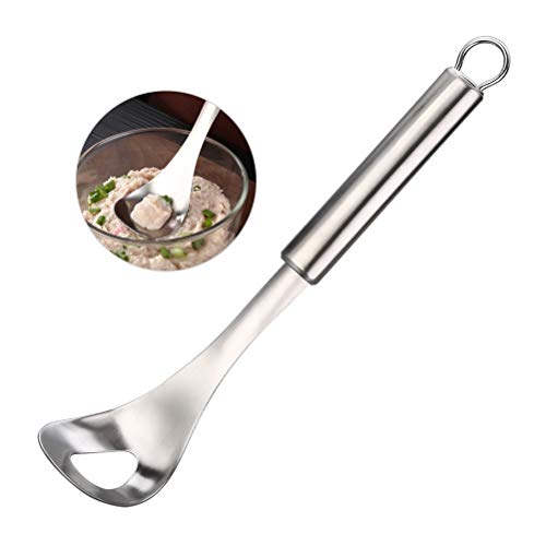 Yueyashux Edelstahl Fleischbällchenlöffel Nicht -Stick -Hersteller mit gebogenem Griff für einfache Fleischbällchen -Forming Küche von YUEYASHUX