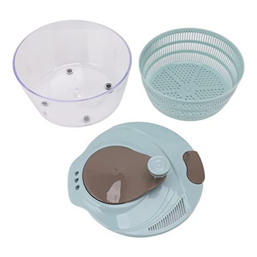 Yueyashux Salat Spinner Plastik Zeit sparen schnell mischende waschbare rotatbare Gemüse -Waschmaschine Küche 3pcs (Grün) (Blau) von YUEYASHUX