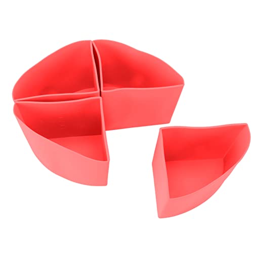 Yueyashux Silicon Slow Cooker Divider Liner 4 in 1 wiederverwendbares und leckeres Kochausgang für 6 Liter Topf (Schwarz) (Grau) (Rot) von YUEYASHUX