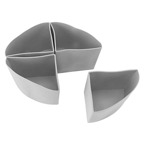 Yueyashux Silicon Slow Cooker Divider Liner 4 in 1 wiederverwendbares und leckeres Kochausgang für 6 Liter Topf (Schwarz) (Grau) von YUEYASHUX
