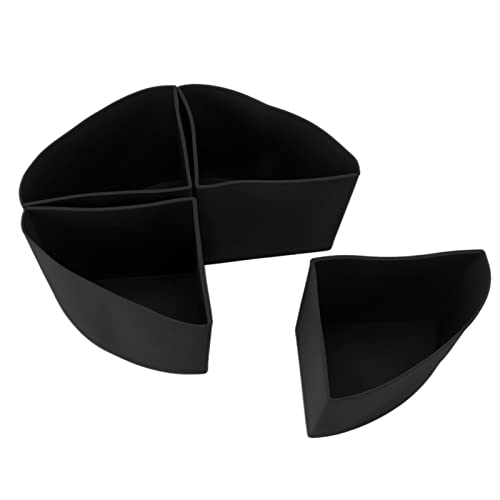 Yueyashux Silicon Slow Cooker Divider Liner 4 in 1 wiederverwendbares und leckeres Kochausgang für 6 Liter Topf (Schwarz) von YUEYASHUX