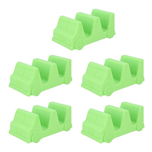 Yueyashux Taco Halter Ständer Set Set Set Kleinwagen Formwellenform Taco Tably Easy Storage Picknick Restaurant (Grün) von YUEYASHUX