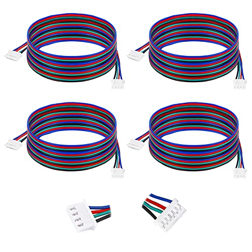 4Pcs Stepper Motor Kabel 100cm 3D Drucker Schrittmotor Kabel XH2.54 Anschlusskabel 4-Polig Schrittmotor Verbindungskabe 4pin auf 6pin Schrittmotor Kabel Für 3D 42 Serie Druckermotor Schrittmotor von YUEYUAN
