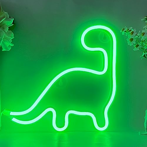 Dinosaurier Neon LED Neonlicht Zeichen USB Batteriebetriebenes Wand Neonlicht Dinosaurier Nachtlicht für Kinder Schlafzimmer Dekor Leuchten Dinosaurier Geschenke für Party von YUEYYNS