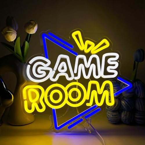 Game Room Neonschild LED Spiel Neon Licht Wanddekoration LED Schilder USB Letter Gaming Neon Zeichen für Schlafzimmer Jungen Zimmer Dekor Game Zone Geschenk für Game Liebhaber Game Room Neonschild LED Spiel Neon Licht Wanddekoration LED Schilder USB Letter Gaming Neon Zeichen für Schlafzimmer Jungen Zimmer Dekor Game Zone Geschenk für Game Liebhaber von YUEYYNS