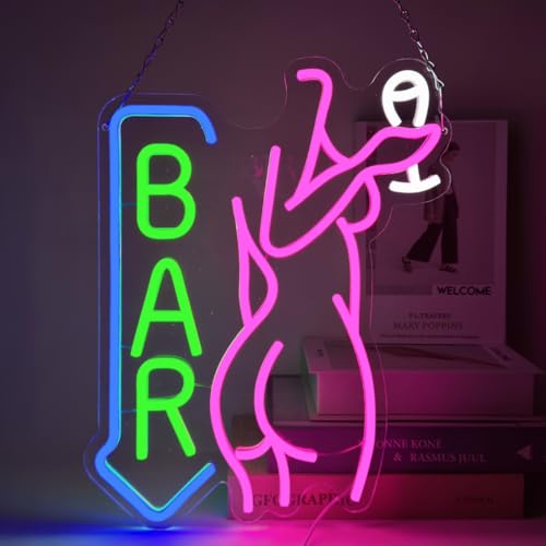 YUEYYNS Bar Neon Schilder Bar Bbuchstaben Leuchtreklame Frau LED Neonlicht LED Bier Neon Schilder LED Leuchtreklame Wand USB Power Licht Zeichen für Schlafzimmer Bar Club Store Party Geschenk YUEYYNS Bar Neon Schilder Bar Bbuchstaben Leuchtreklame Frau LED Neonlicht LED Bier Neon Schilder LED Leuchtreklame Wand USB Power Licht Zeichen für Schlafzimmer Bar Club Store Party Geschenk von YUEYYNS