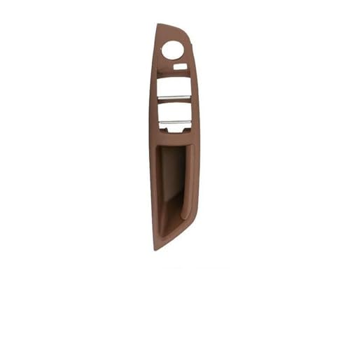 YUEYZHK Innentür Pull Armlehne Panel Trim Ohne Spiegel Klapp Taste Für BMW F10 F11 5 Serie 2010-2017(LHD Red Brown) von YUEYZHK