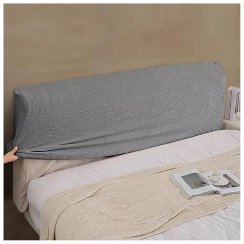 YUEZHONG Bettkopfteilbezug Mit Leinenstruktur for King-Queen-Bett In Voller Größe, Einfarbiger Stretch-Chenille-Bettkopfteilbezug for Schlafzimmer-Schlafsaal-Dekor(Dark Gray,150x70cm/59x27.6in) von YUEZHONG