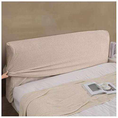 YUEZHONG Bettkopfteilbezug Mit Leinenstruktur for King-Queen-Bett In Voller Größe, Einfarbiger Stretch-Chenille-Bettkopfteilbezug for Schlafzimmer-Schlafsaal-Dekor(Khaki,150x70cm/59x27.6in) von YUEZHONG