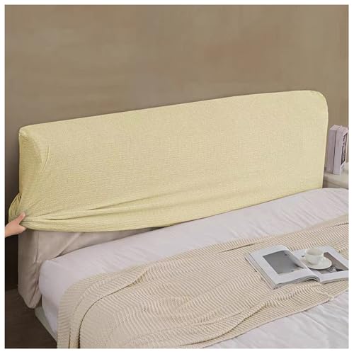 YUEZHONG Bettkopfteilbezug Mit Leinenstruktur for King-Queen-Bett In Voller Größe, Einfarbiger Stretch-Chenille-Bettkopfteilbezug for Schlafzimmer-Schlafsaal-Dekor(Yellow,120x70cm/47x27.6in) von YUEZHONG