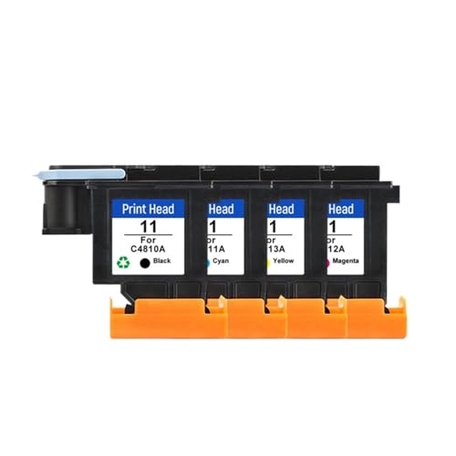 Druckkopf kompatibel for D-esignjet 70 100 110 500 510 500PS C4810A C4811A C4812A C4813A hp 11 HP11 druckkopf hp11(1Set - 4 Pcs) von YUEZUYIOU
