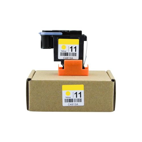 YUEZUYIOU HP11 hp11 Kompatibel for Druckkopf Designjet 70 100 110 500 510 500PS C4810A C4811A C4812A C4813A(1PC - Yellow) von YUEZUYIOU
