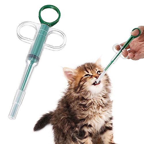 Tabletten Feeder Tablettenteiler Haustier Medikamenten Spritze Wiederverwendbare Pet Pusher Spritze Tablettengeber für Katzen Kleine Hunde von YUFFQOPC