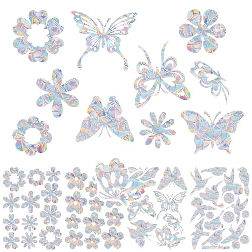 YUFFQOPC 48 Stück Prisma Fensteraufkleber,Suncatcher Sticker,Fensteraufkleber Vogelschutz für Vogelschlagschutz,Regenbogen Folie Fenster, Elektrostatische Adsorption Fenstersticker Prisma,Fensterdeko YUFFQOPC 48 Stück Prisma Fensteraufkleber,Suncatcher Sticker,Fensteraufkleber Vogelschutz für Vogelschlagschutz,Regenbogen Folie Fenster, Elektrostatische Adsorption Fenstersticker Prisma,Fensterdeko von YUFFQOPC