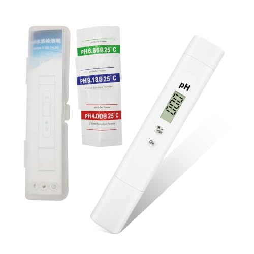 YUFFQOPC PH Messgerät, PH Wert Messgerät, pH Messgerät Wasser, PH Meter mit LCD Anzeige,Tester Tragbarer PH Messgerät für Wasser Pool Aquarium, 0.00-14.00 Messbereich von YUFFQOPC