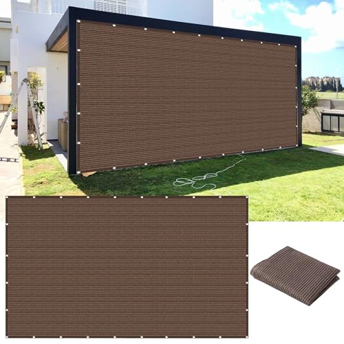Sonnensegel Atmungsaktiv 270 x 390 cm Rechteckig Atmungsaktiv 98% UV Schutz Markisenstoff Balkonverkleidung Vielen Größen mit Spannseilen für Patio Hinterhof Rasengarten, braun Sonnensegel Atmungsaktiv 270 x 390 cm Rechteckig Atmungsaktiv 98% UV Schutz Markisenstoff Balkonverkleidung Vielen Größen mit Spannseilen für Patio Hinterhof Rasengarten, braun von YUGAOYU