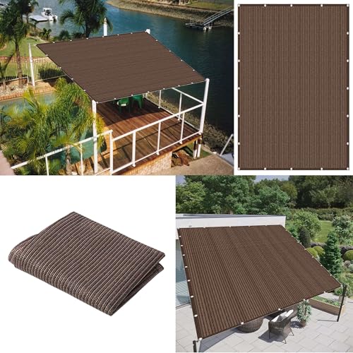 Sonnensegel Atmungsaktiv 400 x 520 cm Rechteckig Atmungsaktiv 98% UV Schutz Sichtschutz Balkon Ohne Bohren mit Ösen Segeltuch für Terrasse Camping, braun Sonnensegel Atmungsaktiv 400 x 520 cm Rechteckig Atmungsaktiv 98% UV Schutz Sichtschutz Balkon Ohne Bohren mit Ösen Segeltuch für Terrasse Camping, braun von YUGAOYU