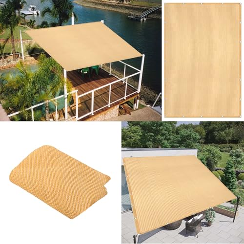 Sonnensegel Atmungsaktiv 540 x 780 cm Rechteckig Atmungsaktiv 98% UV Schutz Sichtschutz Balkon Ohne Bohren mit Ösen Segeltuch für Terrasse Camping, Creme Farben Sonnensegel Atmungsaktiv 540 x 780 cm Rechteckig Atmungsaktiv 98% UV Schutz Sichtschutz Balkon Ohne Bohren mit Ösen Segeltuch für Terrasse Camping, Creme Farben von YUGAOYU