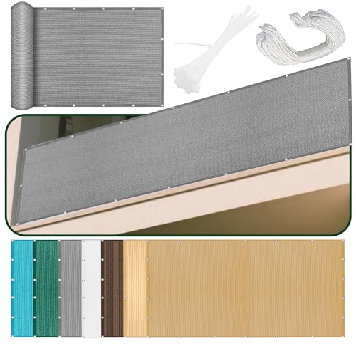 Sonnensegel Atmungsaktiv 580 x 660 cm Rechteckig Atmungsaktiv 98% UV Schutz Schattierungsnetz Mesh Tarp Ohne Bohren mit Ösen Segeltuch für Garten Terrasse Outdoor Camping, Hellgrau Sonnensegel Atmungsaktiv 580 x 660 cm Rechteckig Atmungsaktiv 98% UV Schutz Schattierungsnetz Mesh Tarp Ohne Bohren mit Ösen Segeltuch für Garten Terrasse Outdoor Camping, Hellgrau von YUGAOYU