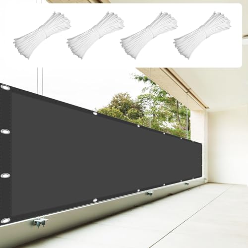 Sonnensegel Rechteckig mit Ösen 1.2 x 1.6 m Rechteckig Wasserdicht 98% UV Schutz Balkonbespannung Reißfest mit Spannseilen mit Ösen für Balkon Camping Terrasse Pergola, Dunkelgrau Sonnensegel Rechteckig mit Ösen 1.2 x 1.6 m Rechteckig Wasserdicht 98% UV Schutz Balkonbespannung Reißfest mit Spannseilen mit Ösen für Balkon Camping Terrasse Pergola, Dunkelgrau von YUGAOYU
